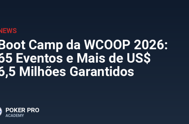 Boot Camp da WCOOP 2026: 65 Eventos e Mais de US$ 6,5 Milhões Garantidos
