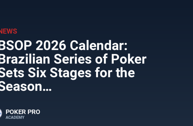 BSOP 2026 Calendar: Brazilian Series of Poker Sets Six Stages for the Season