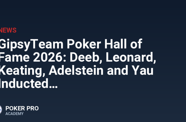 GipsyTeam Poker Hall of Fame 2026: Deeb, Leonard, Keating, Adelstein and Yau Inducted