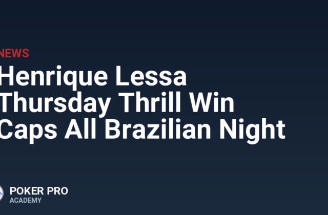 Henrique Lessa Thursday Thrill Win Caps All Brazilian Night
