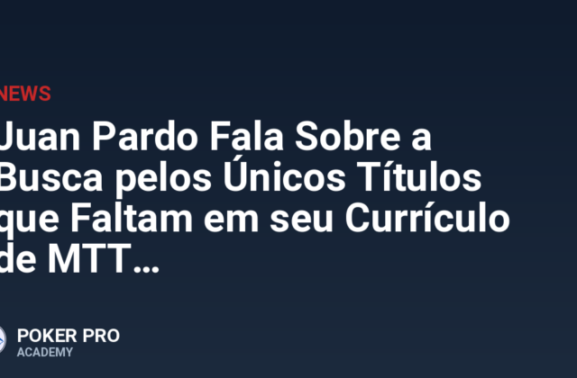 Juan Pardo Fala Sobre a Busca pelos Únicos Títulos que Faltam em seu Currículo de MTT