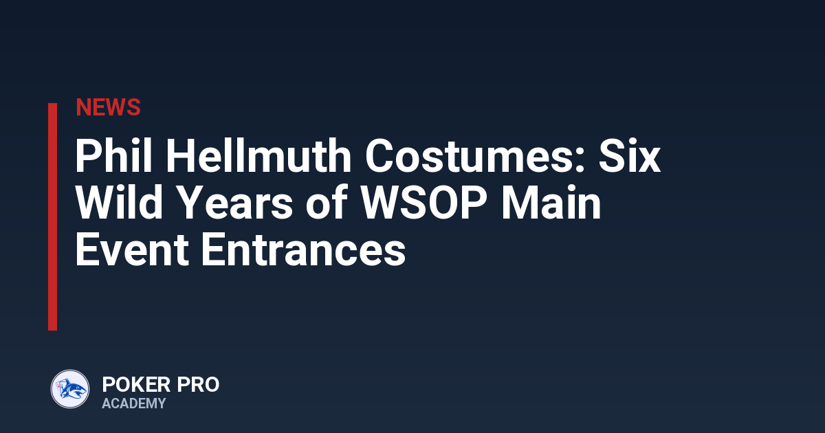 Phil Hellmuth Costumes: Six Wild Years of WSOP Main Event Entrances