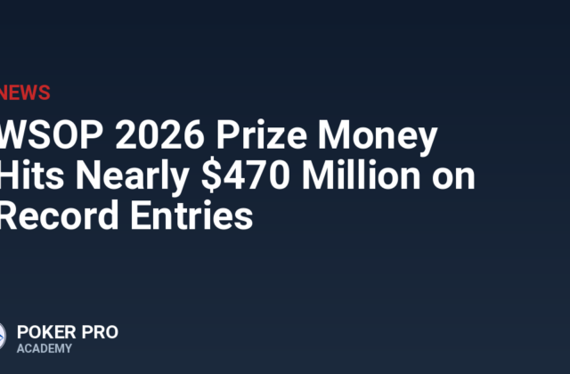 WSOP 2026 Prize Money Hits Nearly $470 Million on Record Entries