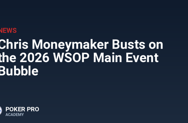Chris Moneymaker Busts on the 2026 WSOP Main Event Bubble