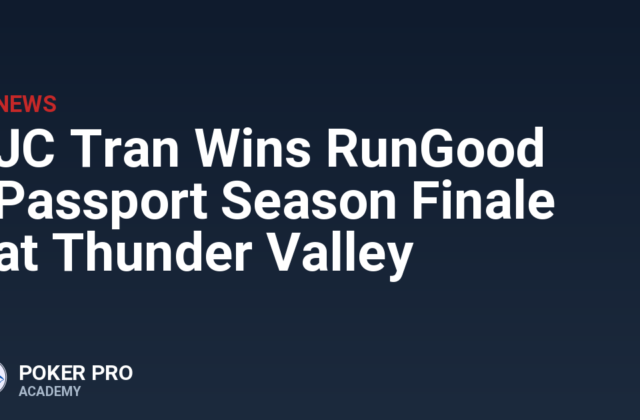 JC Tran Wins RunGood Passport Season Finale at Thunder Valley
