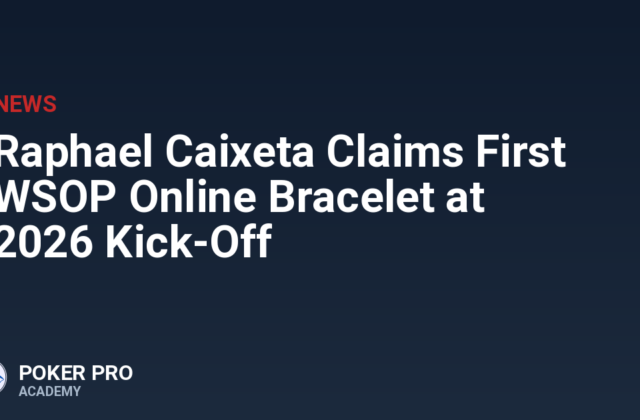 Raphael Caixeta Claims First WSOP Online Bracelet at 2026 Kick-Off