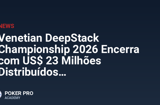 Venetian DeepStack Championship 2026 Encerra com US$ 23 Milhões Distribuídos