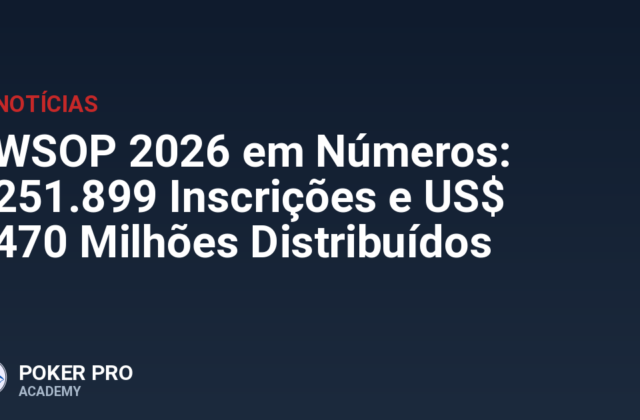WSOP 2026 em Números: 251.899 Inscrições e US$ 470 Milhões Distribuídos